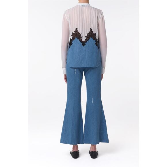 Gabriela Hearst Marsh Flare Pant in Blue Denim 38 US 2 - Picture 2 of 6
